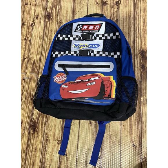 NWT Lightning McQueen Kids Backpack Blue RSN Nitroade